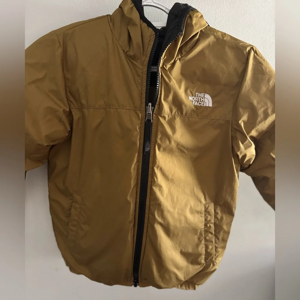 The North Face Kids Two-Tone Black and Mustard Puffer Jacket